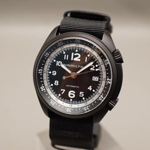 Men's HAMILTON Khaki E.T.O. Chrono 100m Black 43mm Swiss