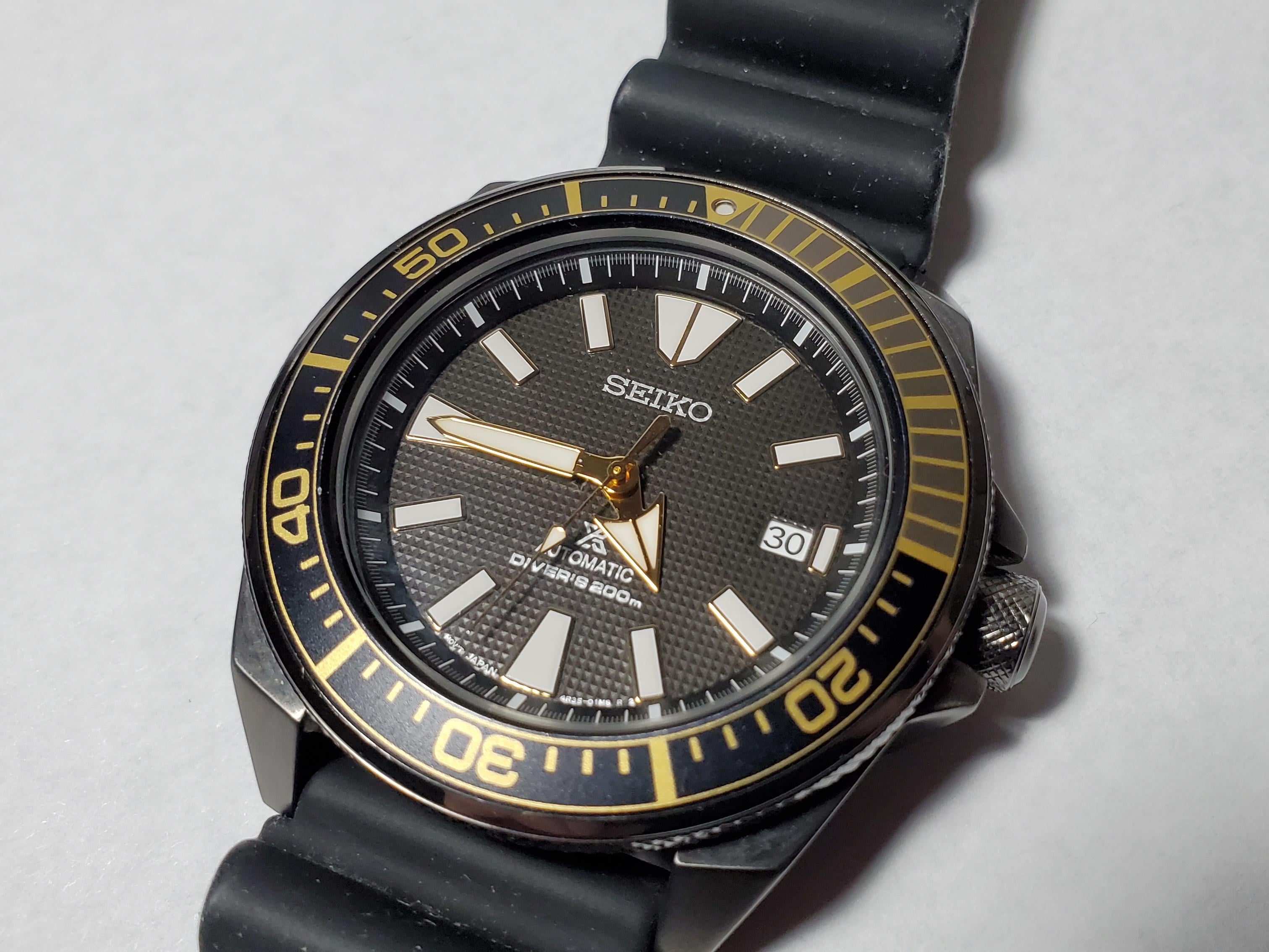 WTS] Seiko Samurai SRPB55 black/gold | WatchCharts