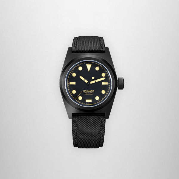 UNIMATIC Modello Due U2-CN Black Field Watch Military Limited Edition ...