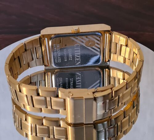 Citizen quartz 23k gold plated water resistant watch price new arrivals