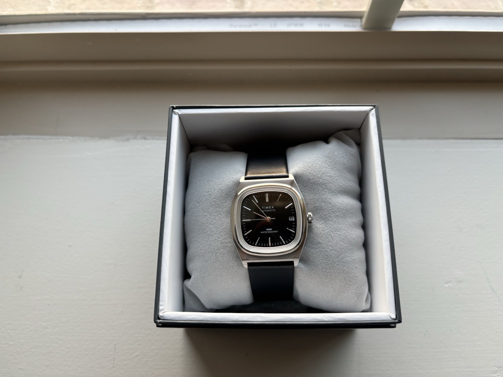Timex Automatic 1983 E-Line Reissue 34mm - Black Leather Strap