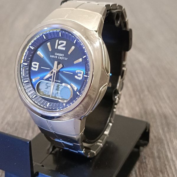 CASIO WVA-106HA Quartz Watch 3747 Men Wave Ceptor Analog Digital ...