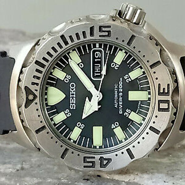 SEIKO SCUBA DIVER 7S26-0350 SKX779 BLACK MONSTER AUTOMATIC MEN'S