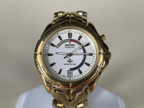 Seiko kinetic white online dial