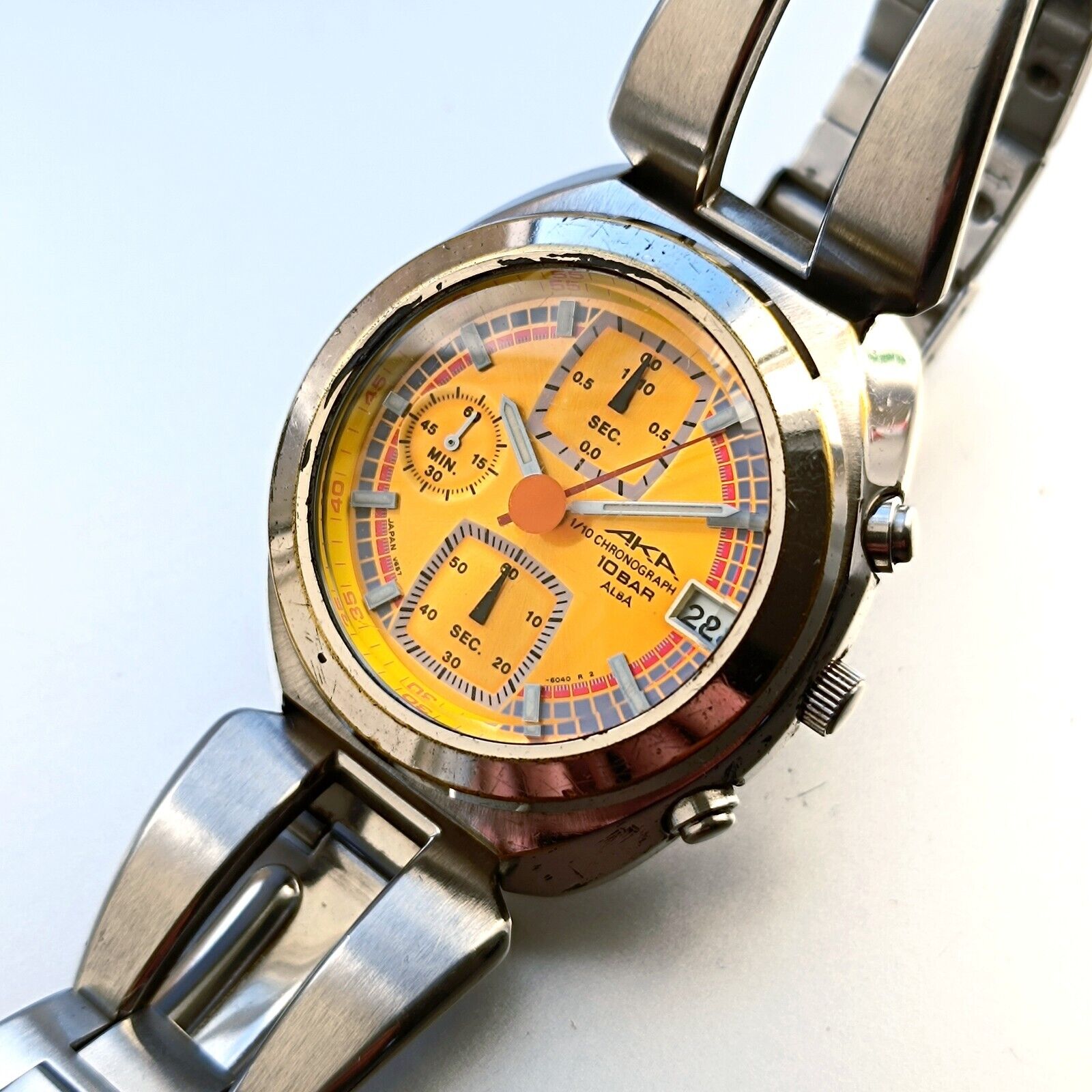 SEIKO AKA V657-6030 メンズ Vintage SEIKO [N MINT] Alba AKA V657-6030 Blue Dial Mens