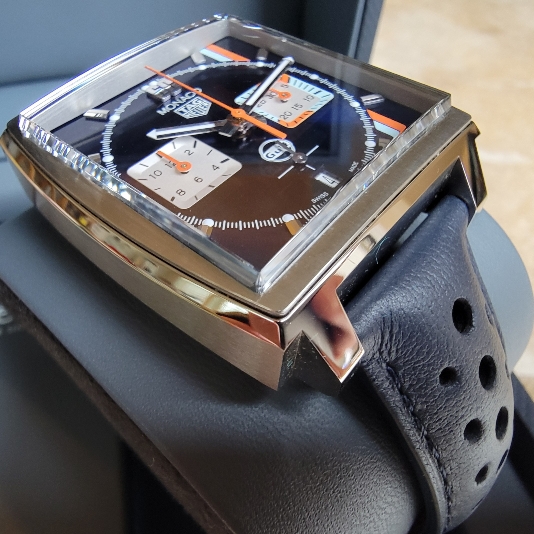 Tag Heuer Monaco Gulf Wanduhr Messe SELTEN WatchCharts