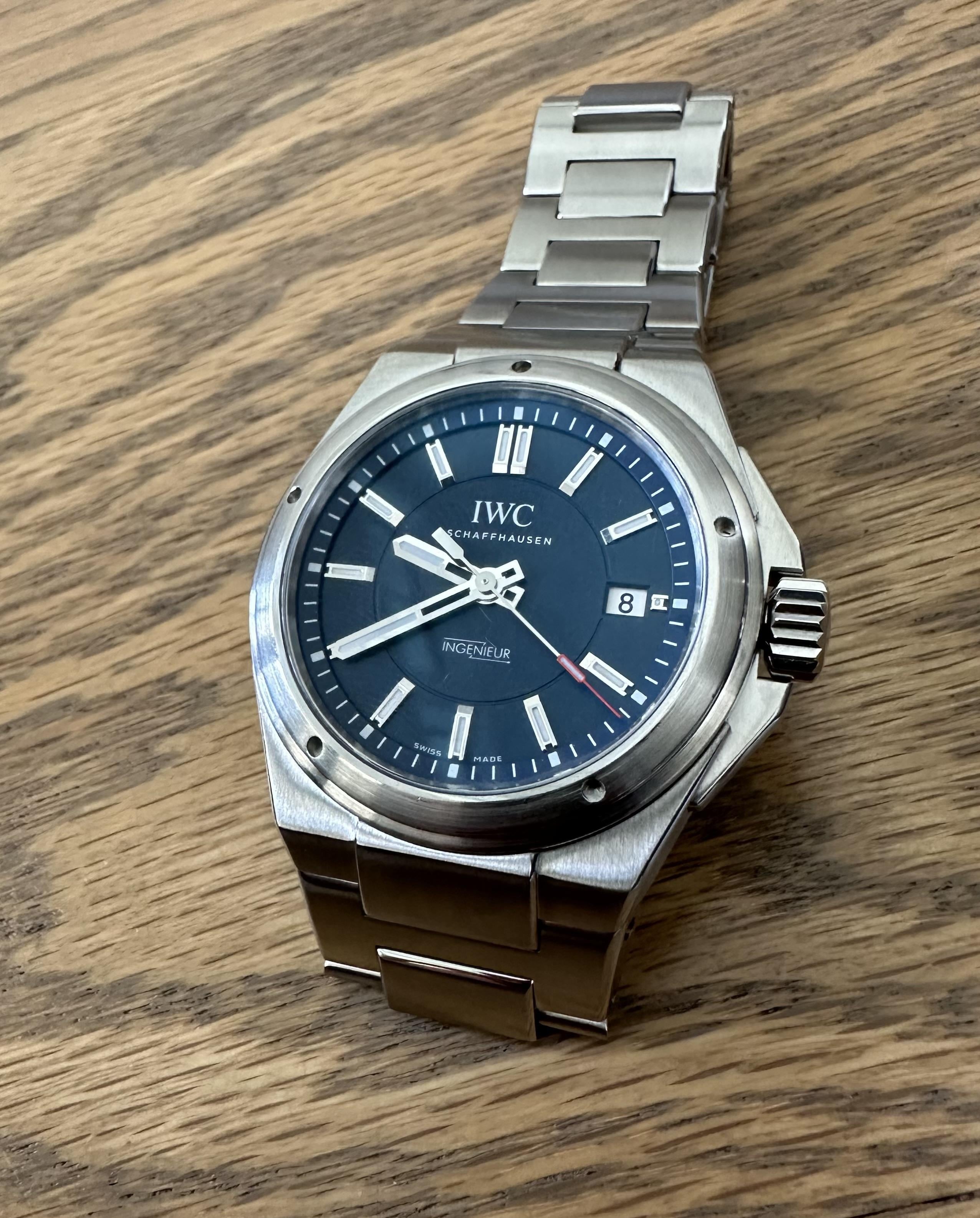 WTS IWC Ingenieur Laureus for Sport Limited Edition 1 of 1500 Ref IW323909 Blue Dial with papers but no original box. Serviced 10 24. WatchCharts CA