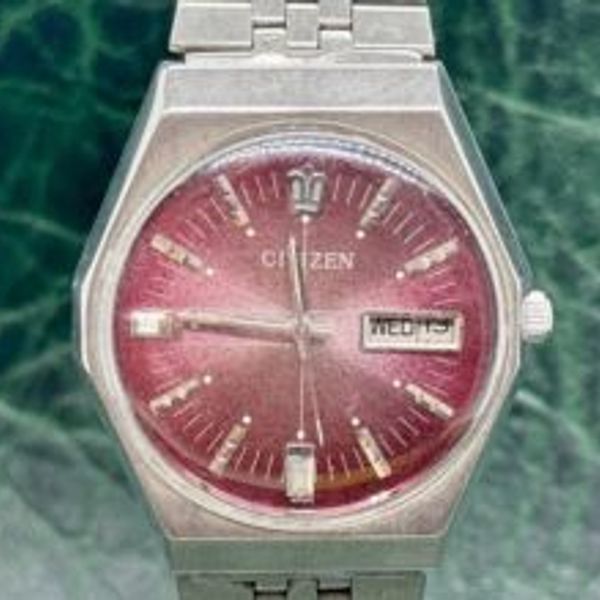 Montre Vintage Citizen 21 Jewels – Mécanique Automatique – Alarme Et Date – Acier Chromé – Occasion Bon état