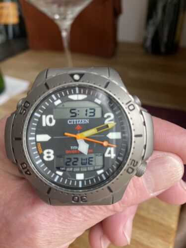 TNC オークル10 ２個 Citizen Promaster Diver Aqualand Titanium Watch Model No JP3XXX