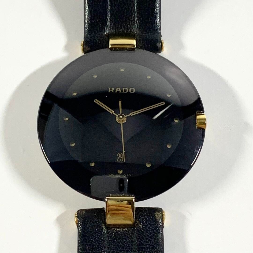 Rado 129.4075.4N Watch Men's Black Dial Date Swiss Made Round