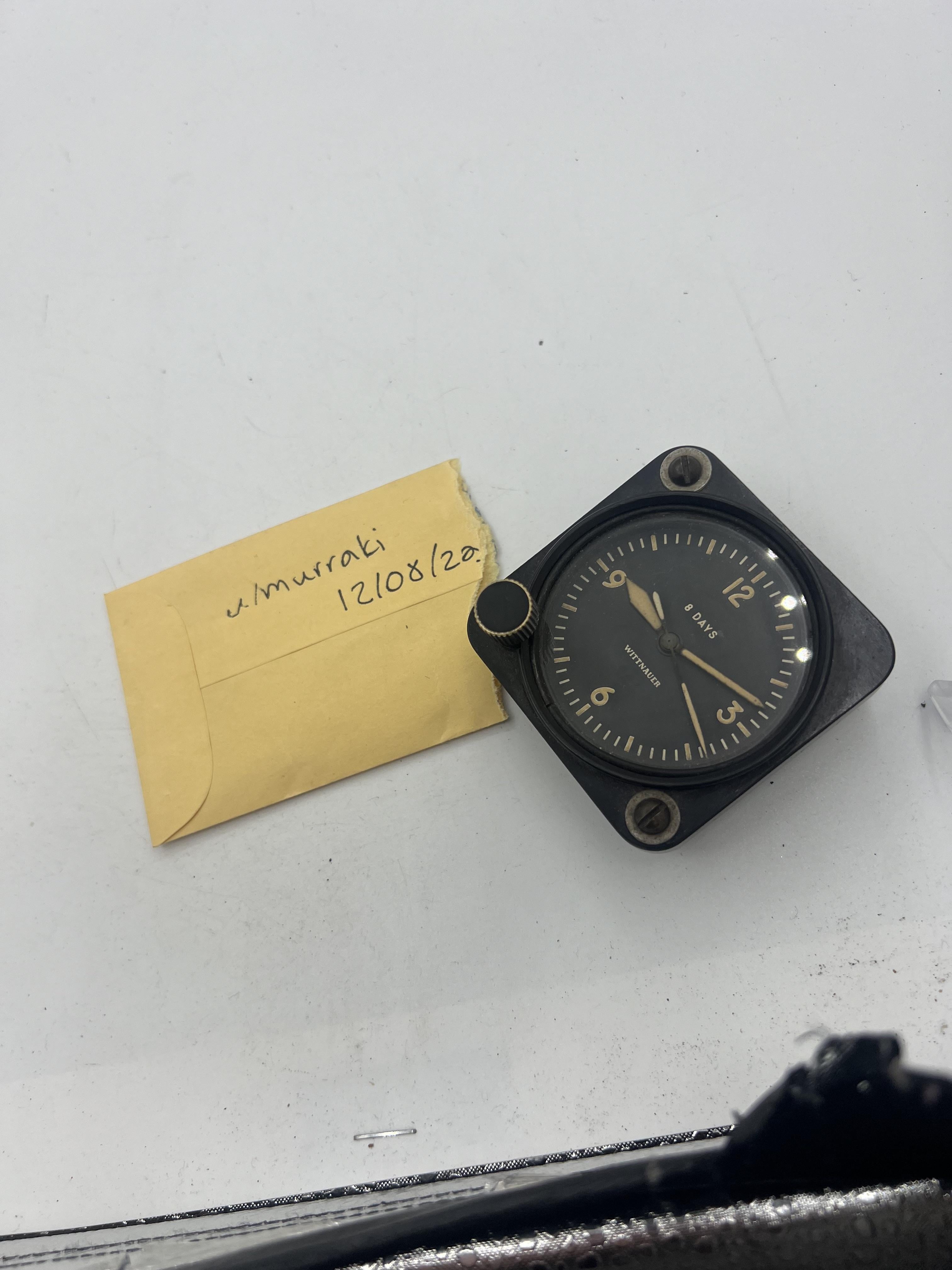 WTS 1940s WW2 Longines Wittnauer Cockpit Clock Combat Used Story