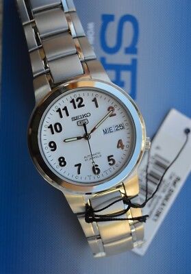 SEIKO 5 AUTOMATIC 7S26 02N0 21 JEW. MILITARY BIANCO BRACCIALE