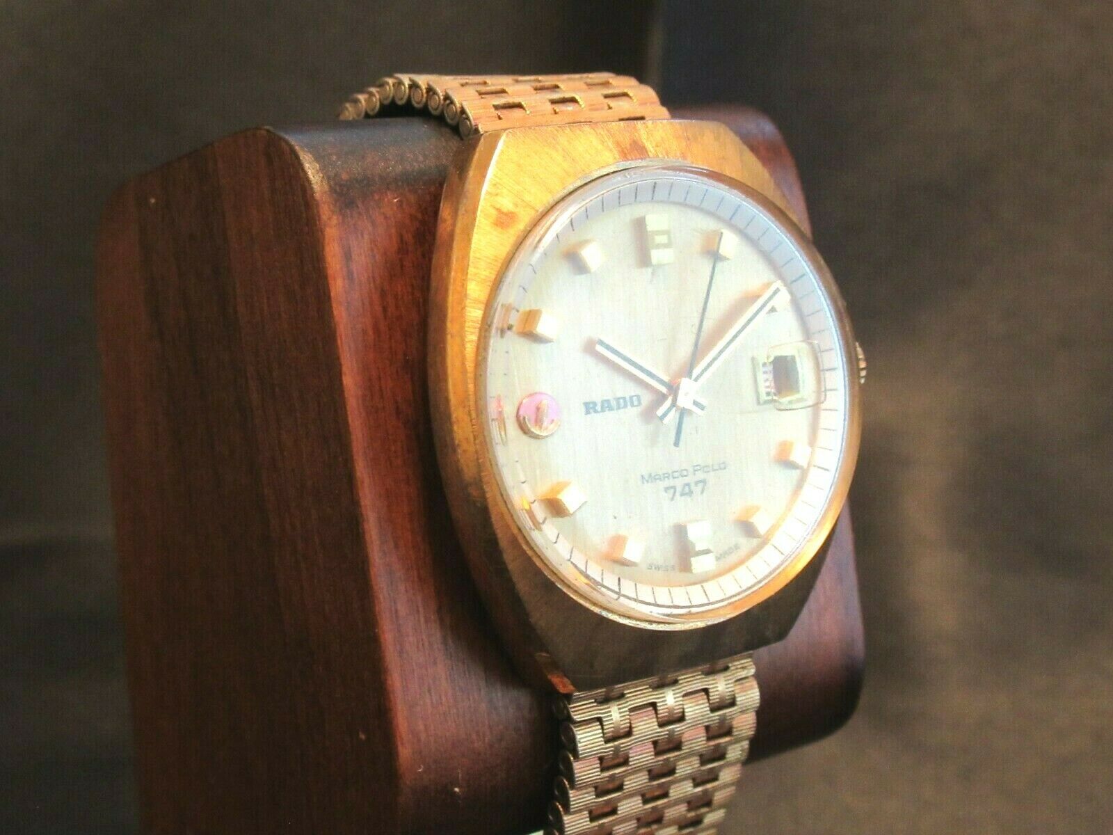 ラドー RADO マルコポーロ MARCOPOLO メンズ腕時計 ゴールド文字盤 