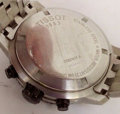 Tissot TO67417A Silver Tone Quartz Movement Swiss Made Wristwatch