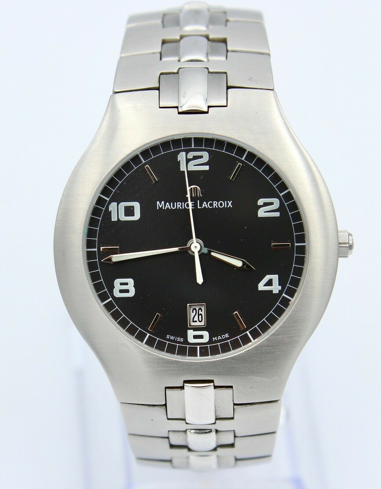 Maurice Lacroix Miros Watch Men s Black Dial Stainless Steel