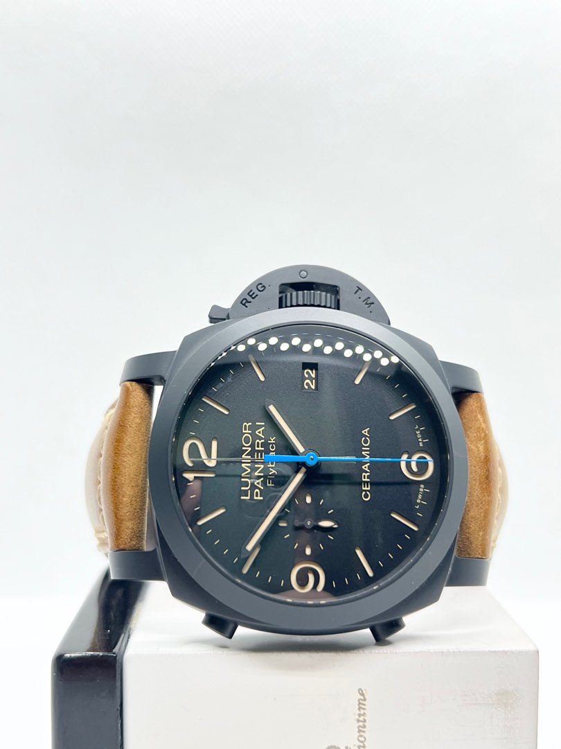 Pre Owned Panerai Luminor Marina Flyback Chrono Pam 580 Black Dial