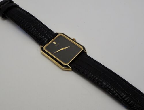 Vintage Seiko Quartz 'Tank' Black & Gold 6530-5589 Mens Vintage Seiko Quartz 'Tank' Black & Gold 6530-5589 Mens