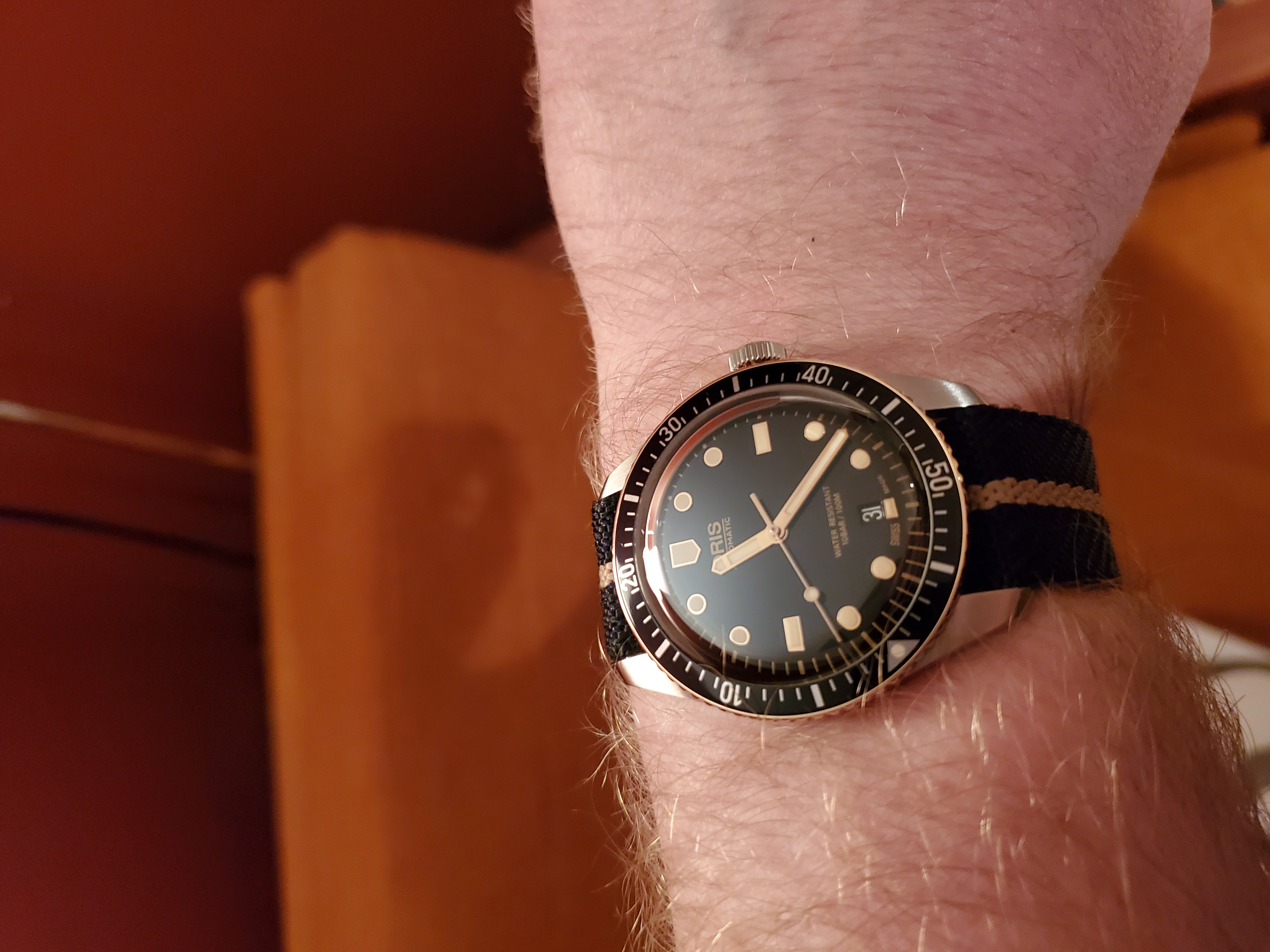 FS Oris Divers 65 Bronze Bezel w Stowa Staib Mesh bracelet