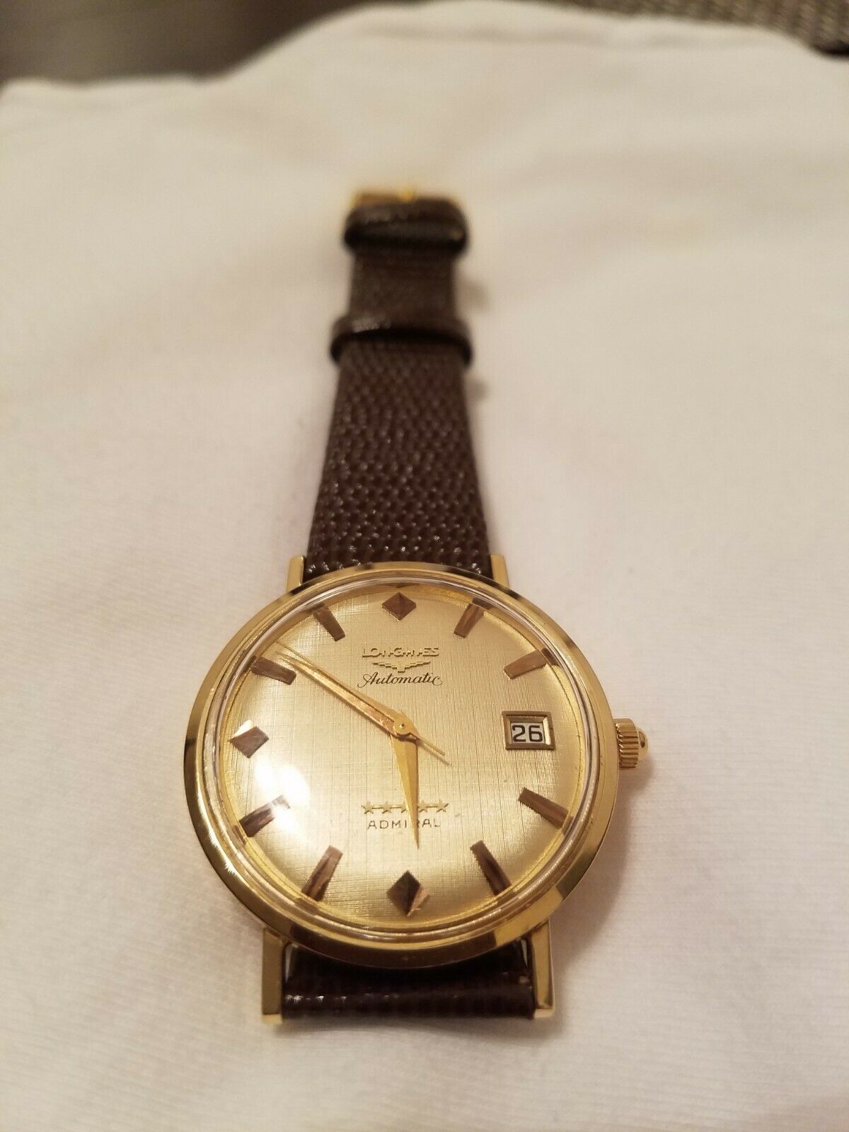 Longines admiral 5 discount star 18k gold