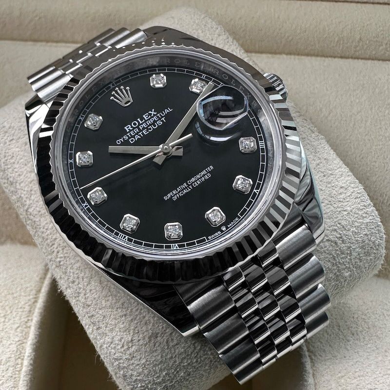 2022 Rolex Datejust 41 black diamond dial 126334