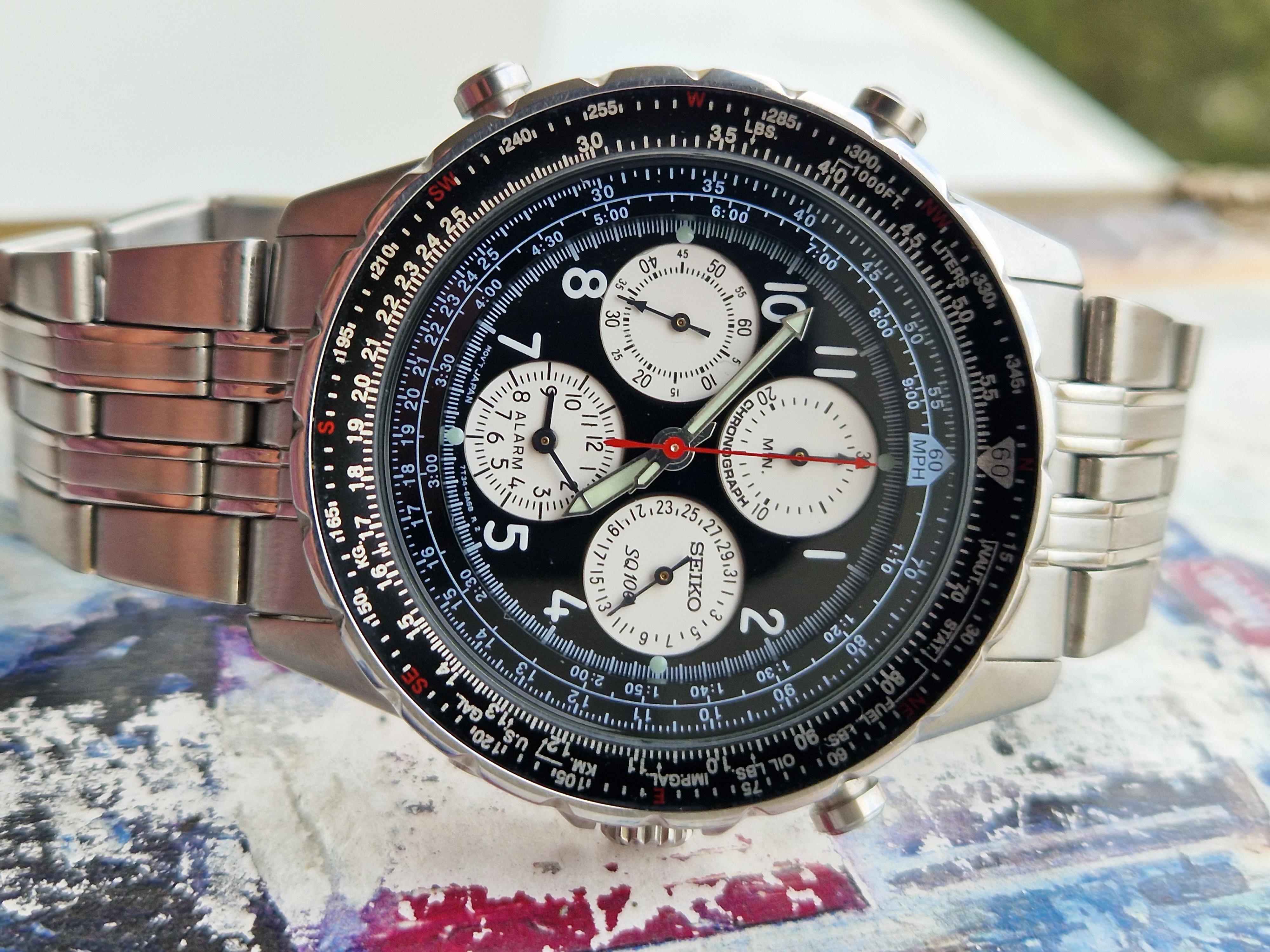 セイコ WTS] Vintage Seiko 7T34 Chronograph Flightmaster | WatchCharts