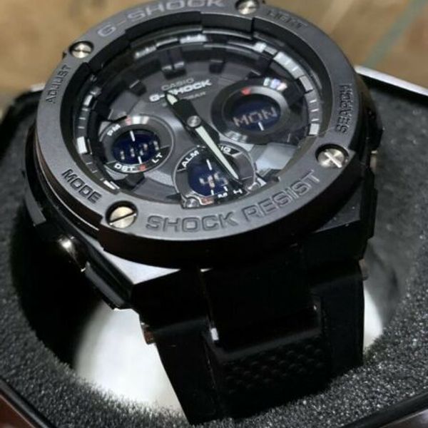 Casio G-SHOCK GSTS100G-1B G-Steel Tough Solar Resin Band Black 200m Men ...