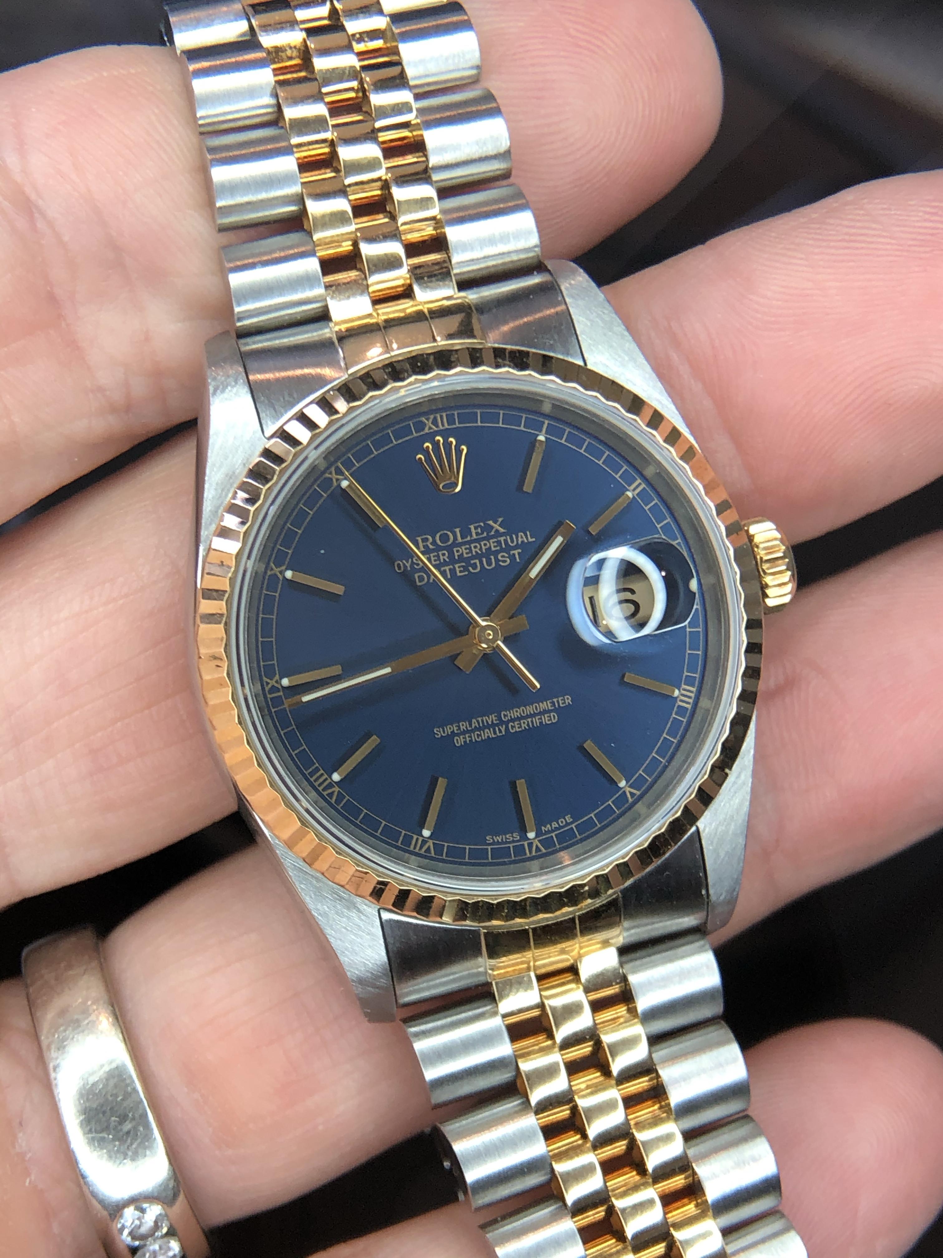 Rolex 16233 blue sale