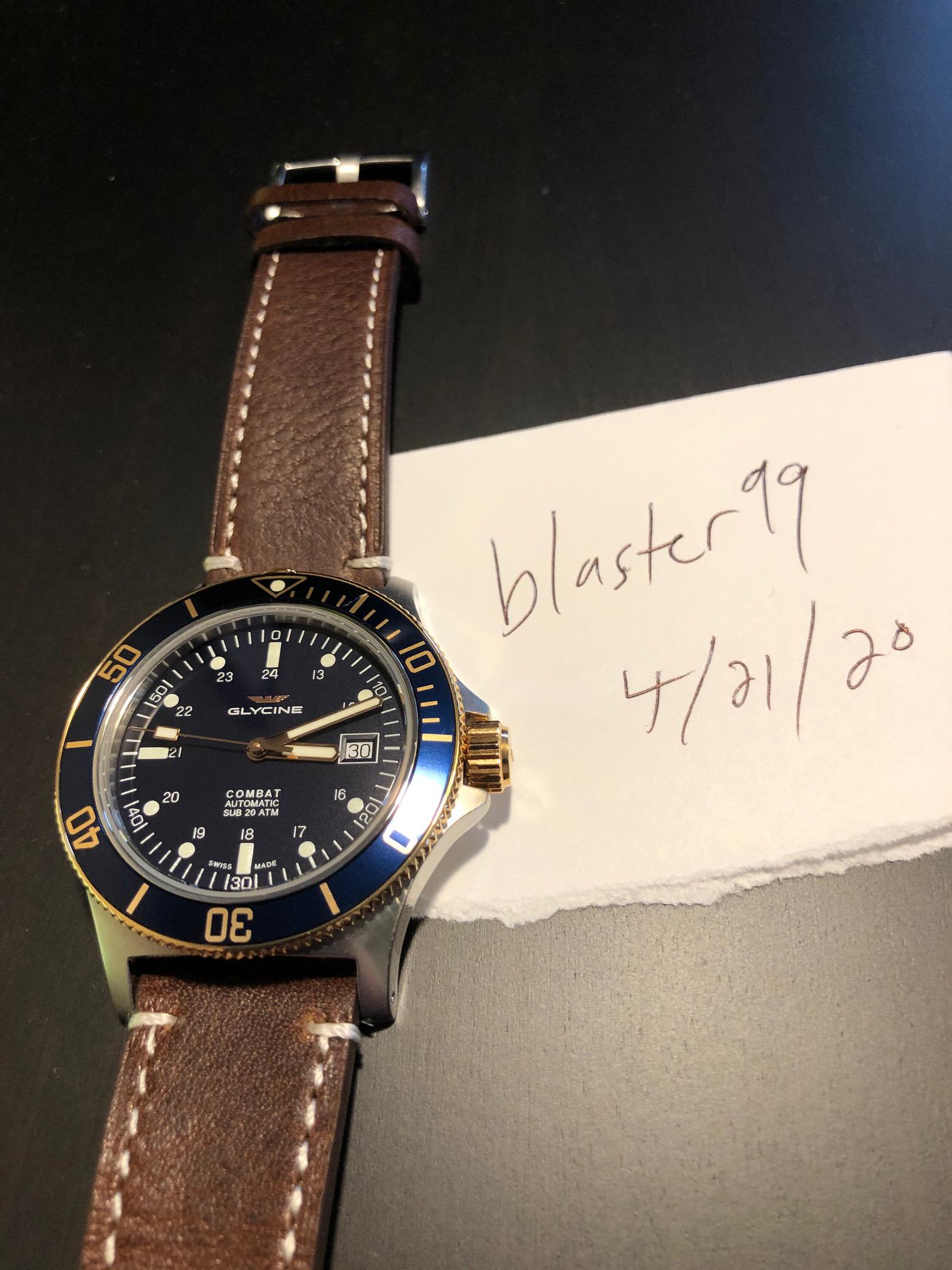 WTS Glycine Combat Sub Blue Gold Automatic GL0089 WatchCharts