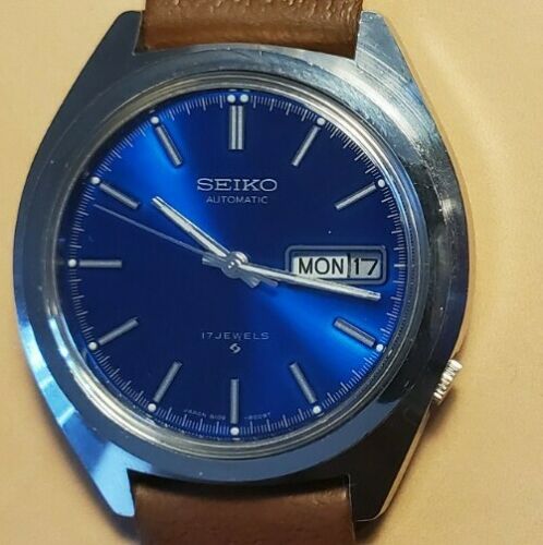 Vintage Seiko 6109-8009 *1975* Serviced Working 38mm Blue Face Automatic  Watch | WatchCharts