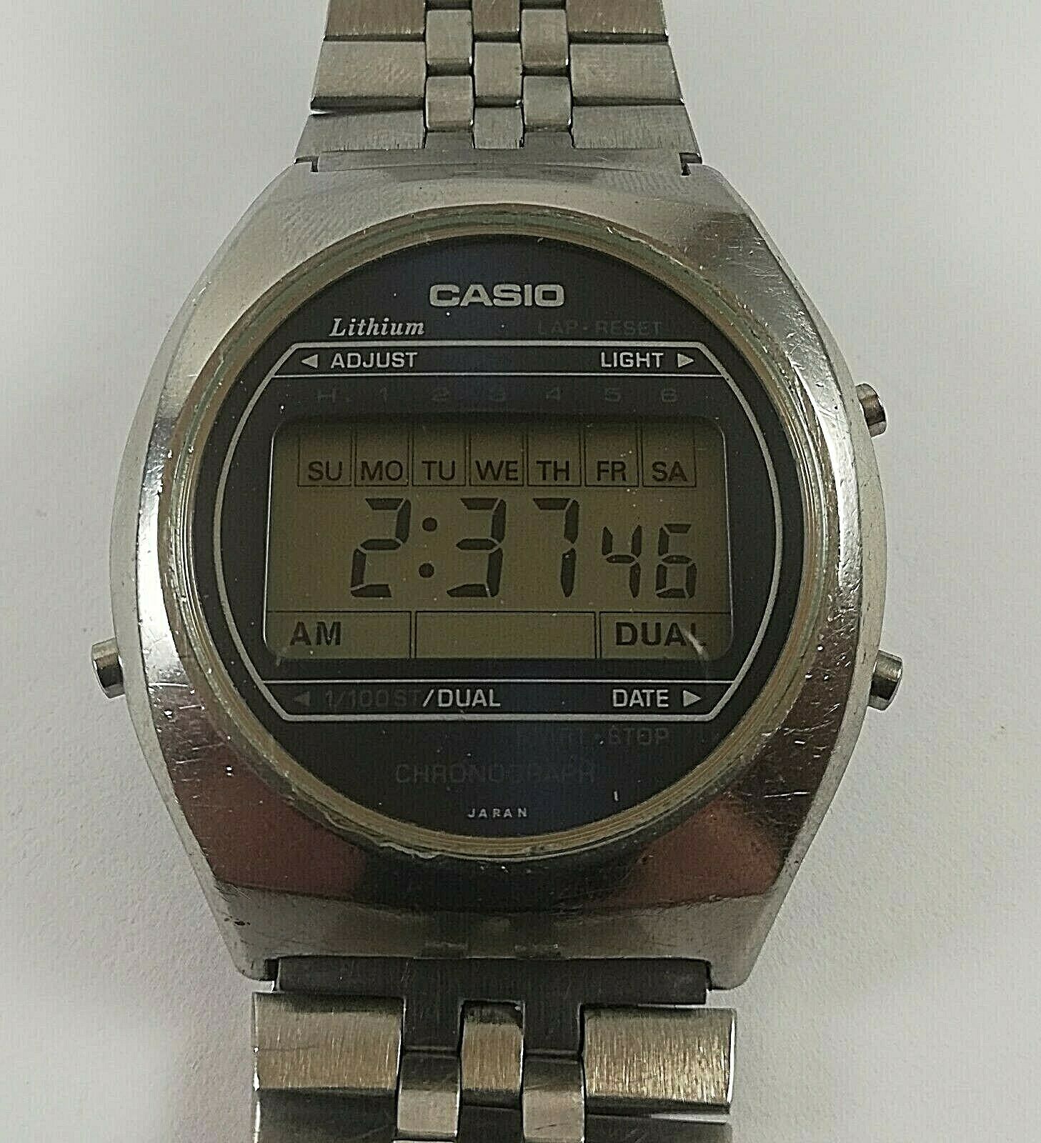 Vintage CASIO 95QR-33 Digital Chronograph Watch Japan Made