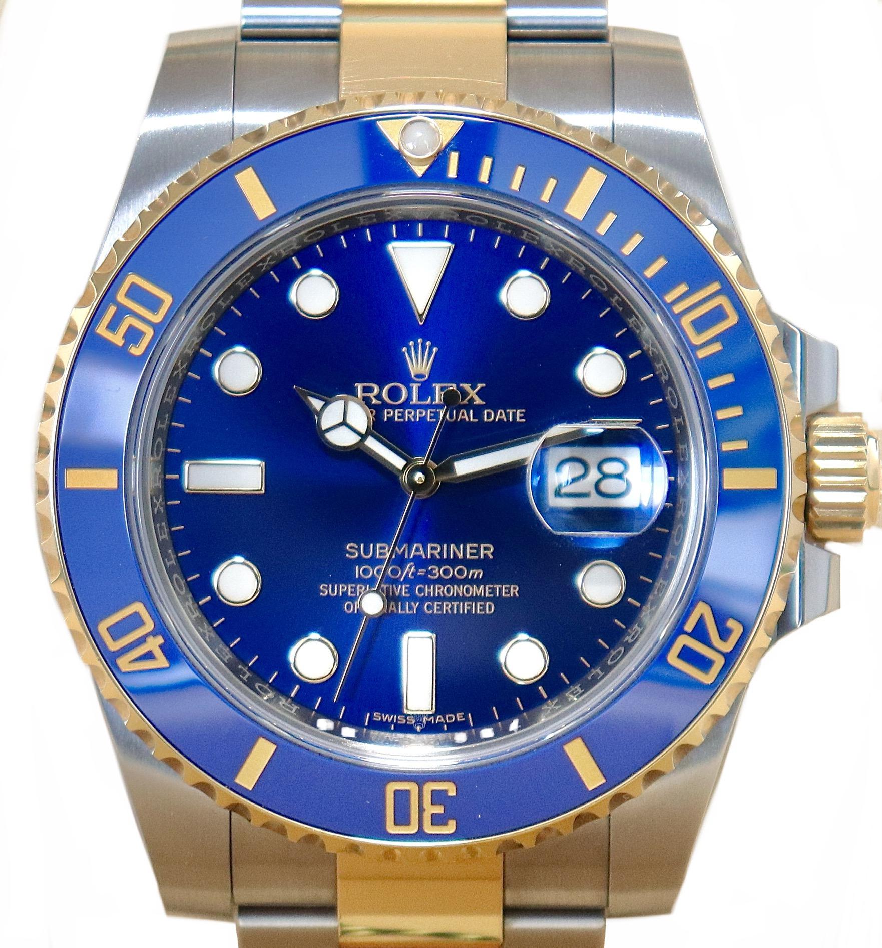 FS Discontinued ROLEX SUBMARINER BLUESY 116613LB FULL SET