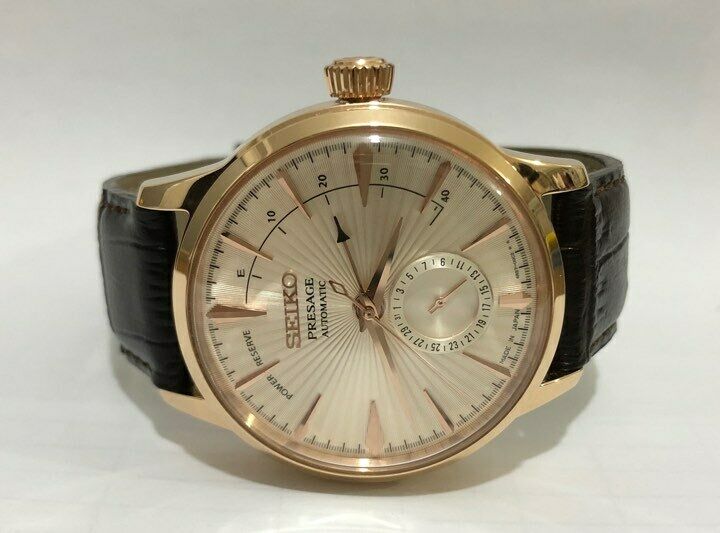SEIKO Presage Automatic Men's Watch 4R57A 29 Jewels Rose Gold Plated |  WatchCharts