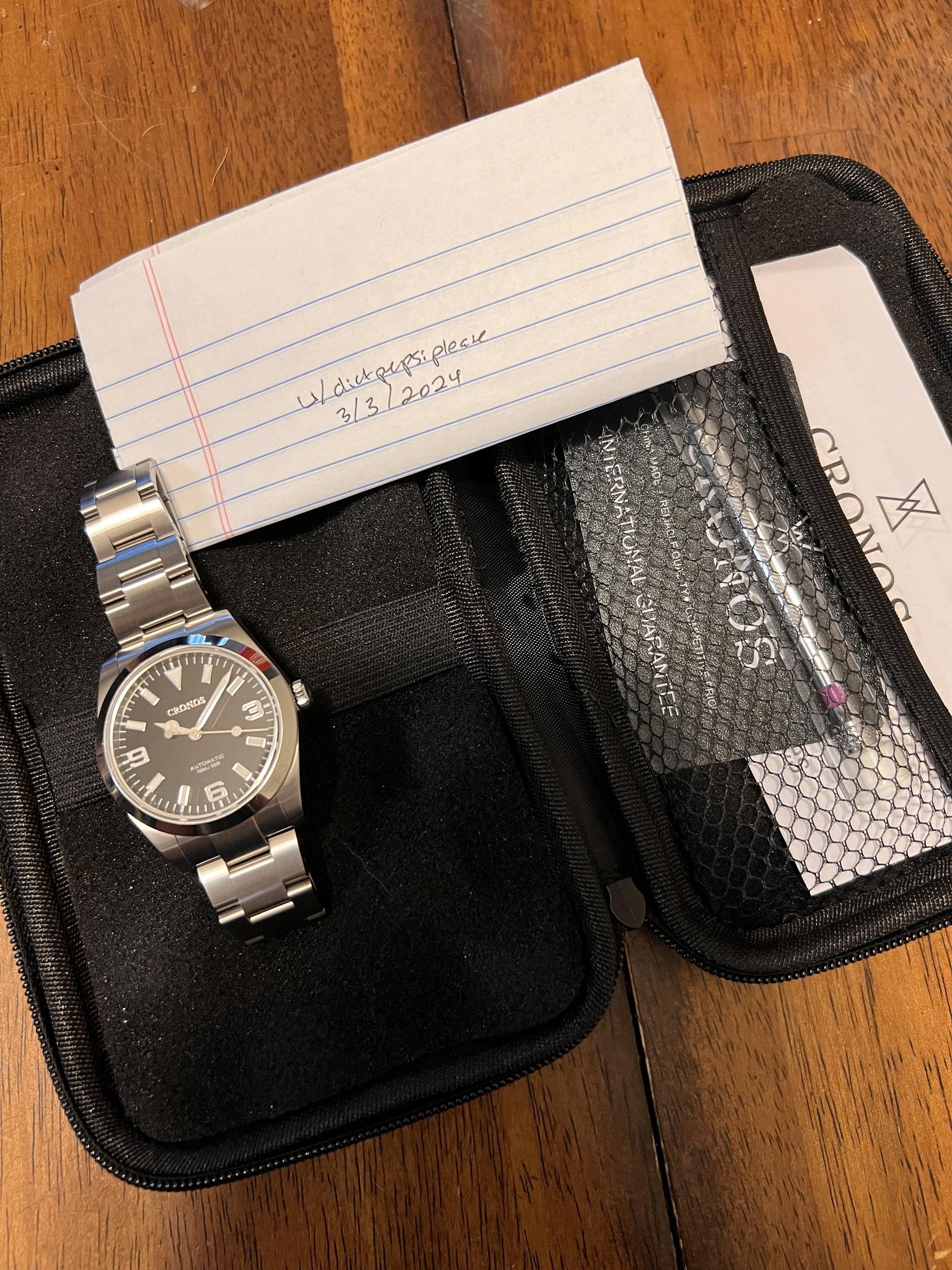 WTS] Cronos Explorer Homage w/box | WatchCharts Marketplace