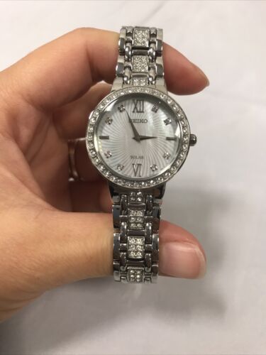 SEIKO Solar Crystal White Mother of 