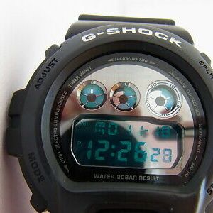G-Shock DW-6900 BW-1JF Garish Black Casio Watch Excellent