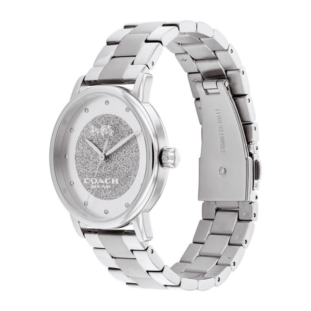 COACH GRAND PAVE CRYSTAL DIAL SILVER STAINLESS STEEL WOMEN display picture 1