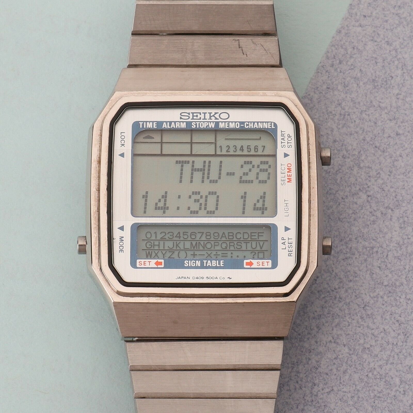 Vintage 1980s Seiko Sign Table D409-5009 Memory Digital LCD Men's Watch  Working | WatchCharts