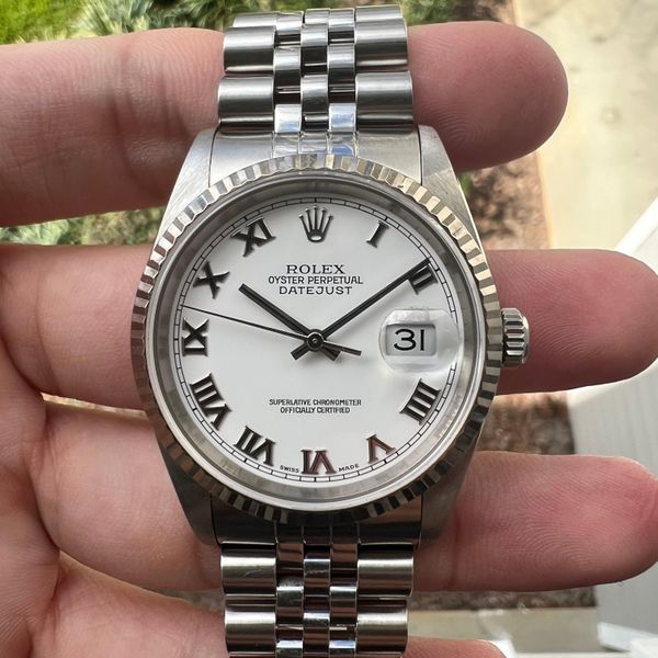 [WTS] 2001 Rolex Datejust 16234 White Roman Dial | WatchCharts