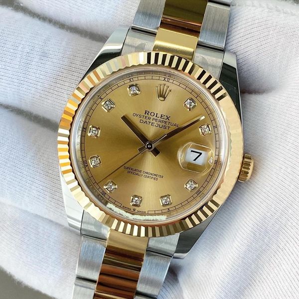 2021 Rolex 126333 Datejust 41mm Oyster Factory Diamond Dial DJ41 Steel ...