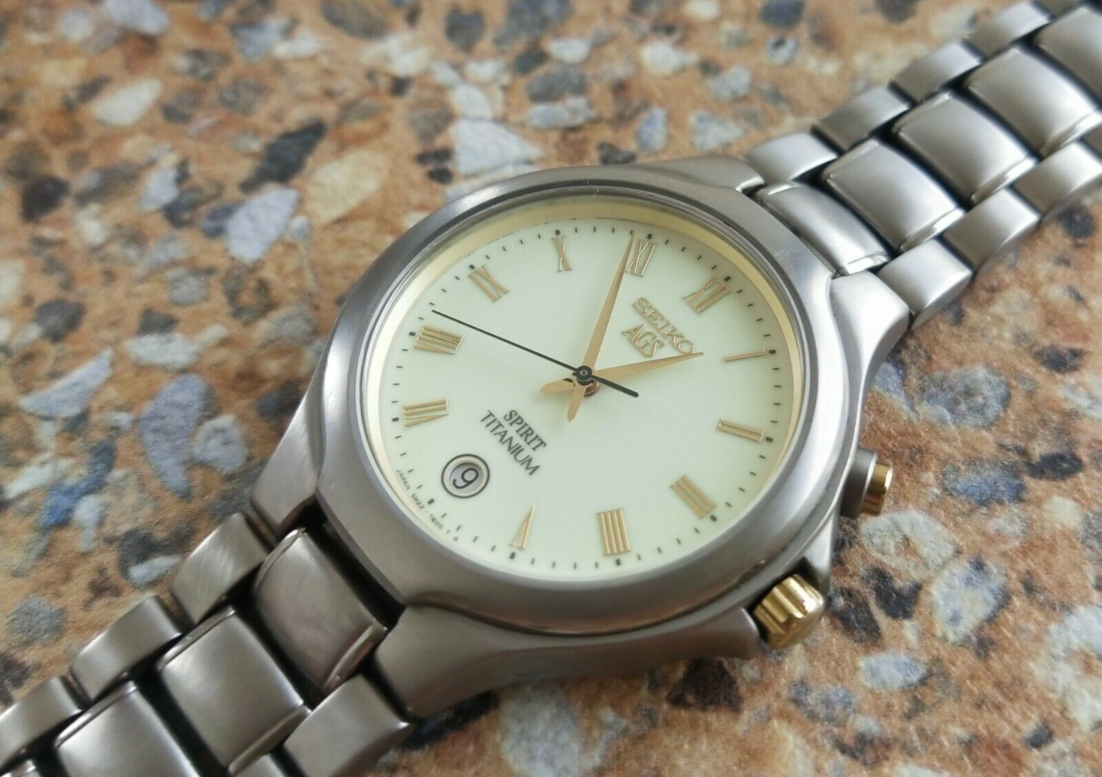 Seiko AGS Spirit Titanium 5M22 7B80 September 1996 JDM Lumed Dial 