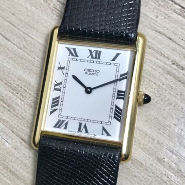 Seiko 1990 Vintage Classic Men's Tank Watch Ref 2620-5049 With Box