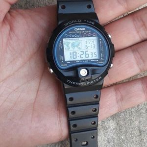 Casio TS-100 World Time Thermometer Digital Vintage Rare