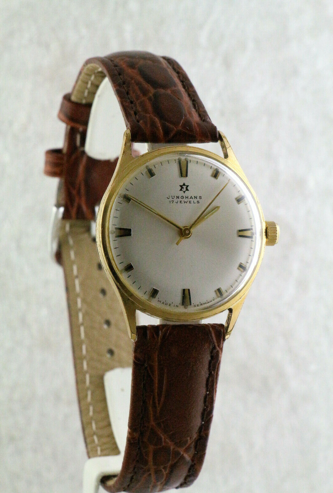 Junghans Cal. 620.00 Herrenuhr 17 Jewels Handaufzug vergoldet 1960