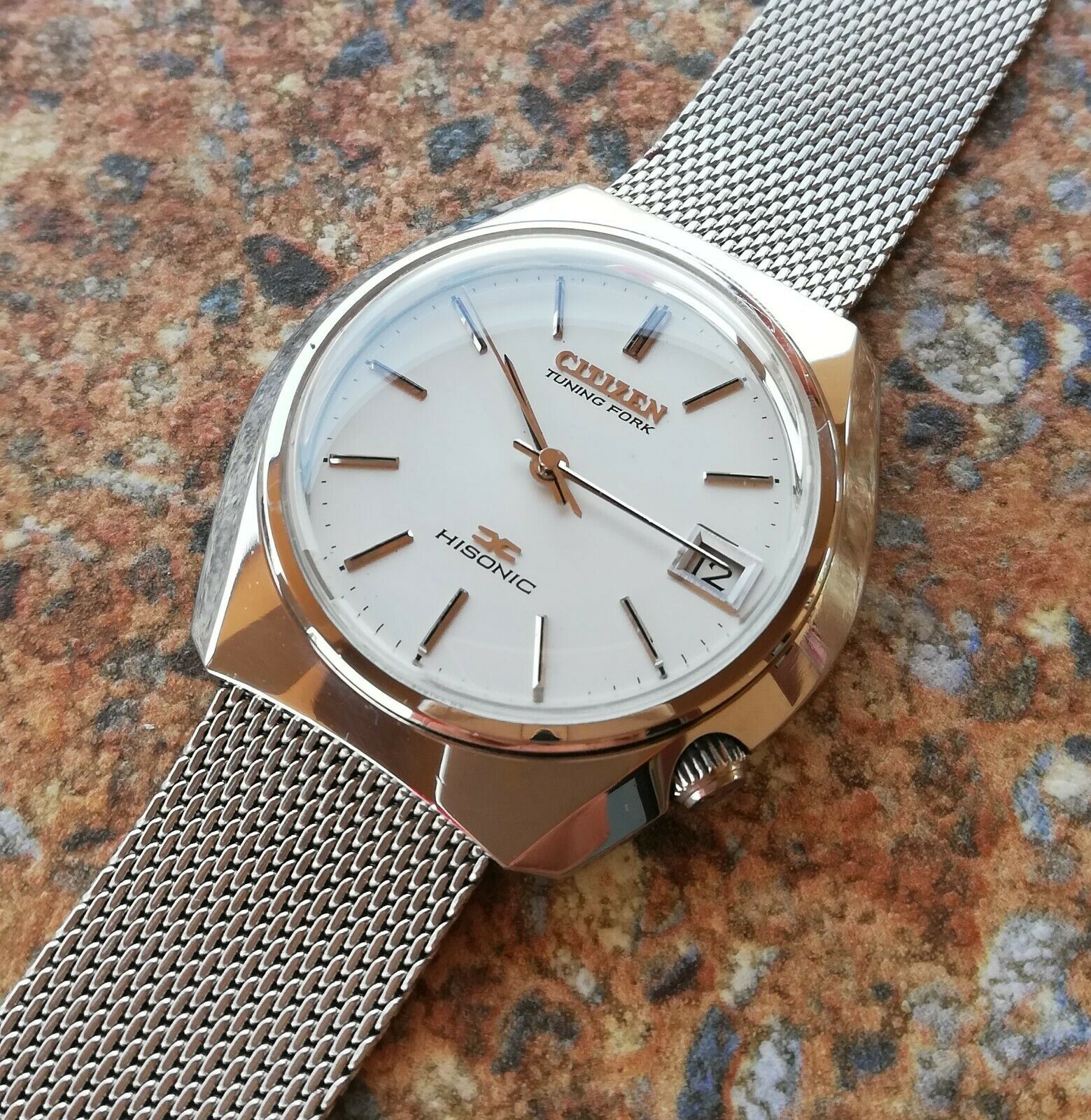 Rare Citizen Hisonic Tuning Fork Watch 3711-373111 Y May