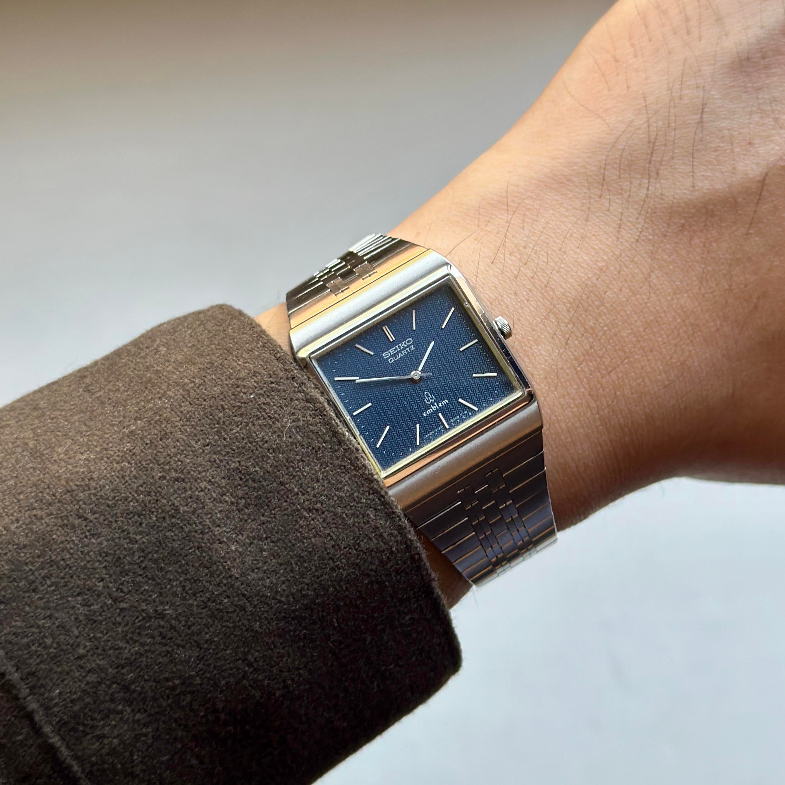 WTS] 1976 Seiko Emblem 4120-5020 – Textured Deep Blue Dial