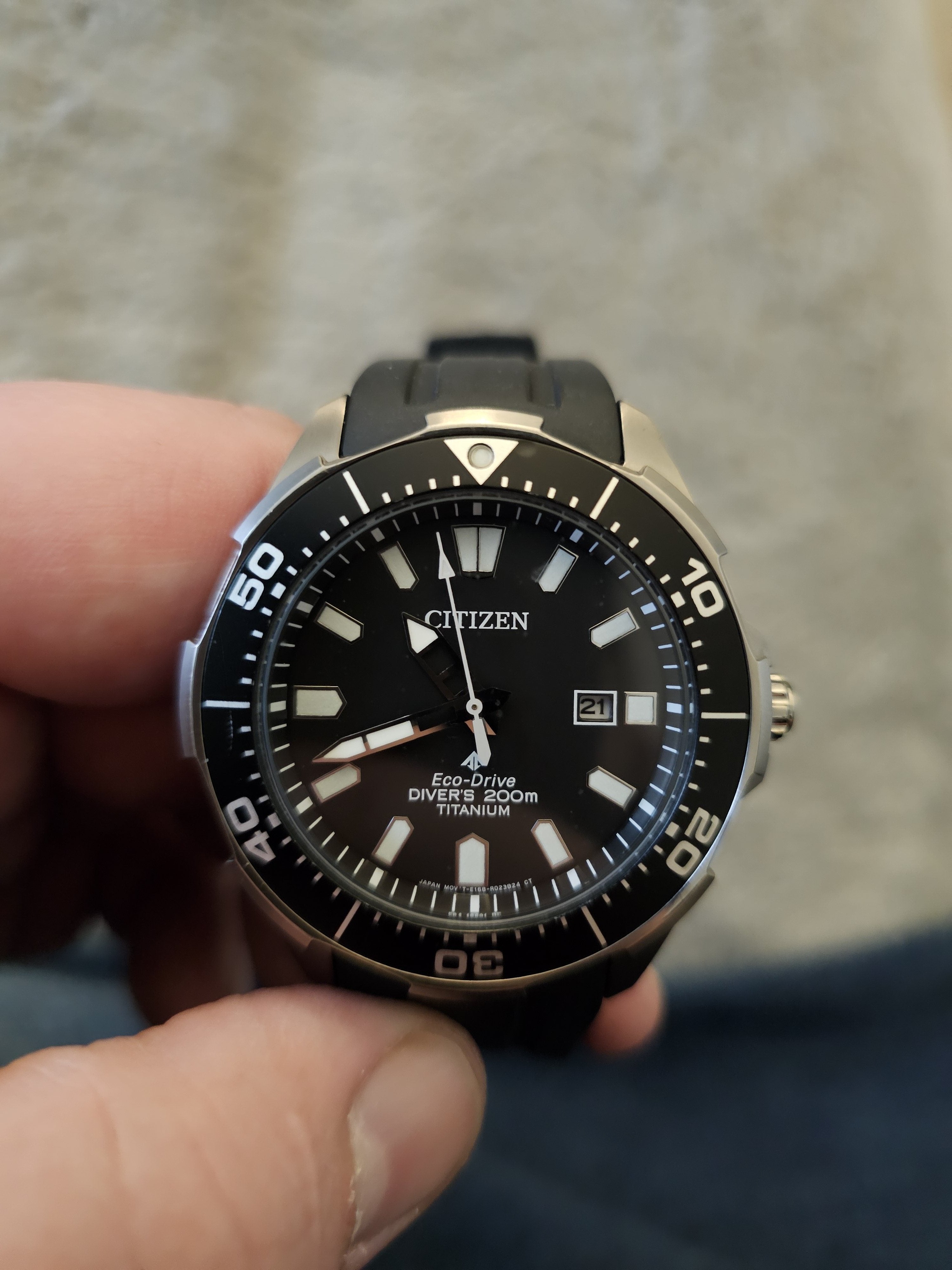 NEW Citizen Men's BM8290-05E Eco-Drive Titanium Watch Black Rubber