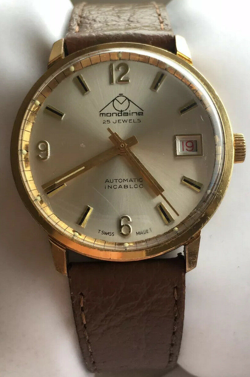 Gents Vintage Swiss Made 25 Jewels MONDAINE Antimagnetic Incabloc