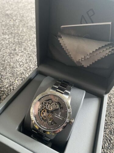 Gunmetal skeleton clearance watch