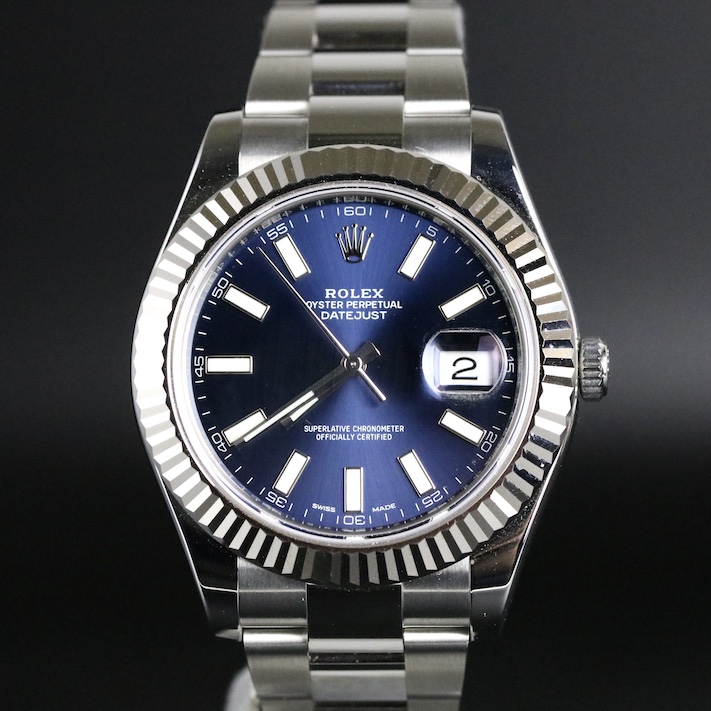 FS 2016 Rolex 116334 Datejust Blue Dial with Box Papers