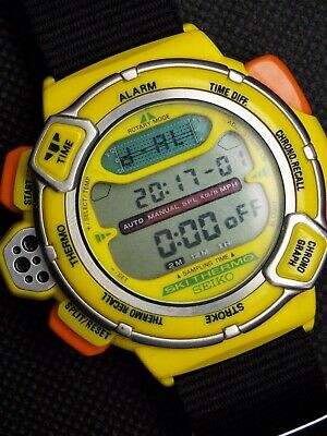 SEIKO VINTAGE DIGITAL WATCH SKI THERMO GIUGIARO MILITARY